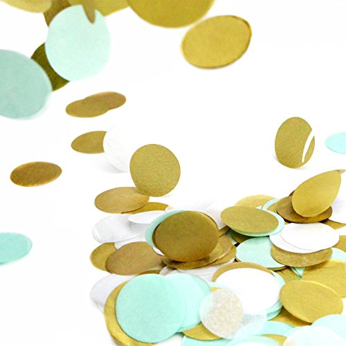 Simplydeko Table-Confetti Mix | Konfetti aus Seidenpapier in 3cm (Party, Hochzeit, Deko, Hochzeitsdeko, Konfeti in Pastell) Wunderschönes XXL-Konfetti (Karibik)
