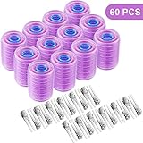 60 Pièces Rouleaux à Cheveux Auto-Agrippants et Pinces de Cheveux 36 Grands Moyen Petit Rouleaux Auto-Agrippants et 24 Pinces à Cheveux à Griffes Classiques Bigoudis de Coiffure (44 mm, 30 mm, 20 mm)