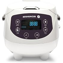 REISHUNGER Cuiseur riz (rice cooker) & cuiseur à vapeur Noir avec fonction de ma REISHUNGER Cuiseur riz (rice cooker) & cuiseur à vapeur Noir avec fonction de ma