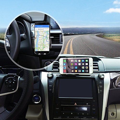 Ereach Supporto Smartphone per Auto Cellulare Rotazione di 360 Gradi di Rotazione Porta Cellulari Auto per Telefoni iPhone 7 7 Plus 6s 6s Plus 6 6 Plus iPhone SE 5s, Samsung Galaxy S7 S6 J5 A5, Asus Zenfone 3, Huawei e GPS