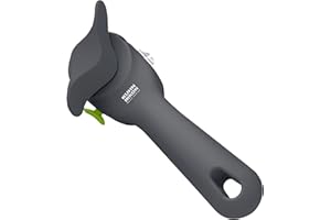 ‎KUHN RIKON KUHN RIKON Auto Safety Dosenöffner grau, Sicherheitsdosenöffner, keine scharfen Kanten, fasst automatisch den Rand der Dose, sauber und sicher, 5.8 x 9 x 18.5 cm