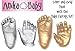 Basic Baby Casting Kit Materials (3D Handprint & Footprint Casts Kit) with Metallic Silver & Gold paint by BabyRice