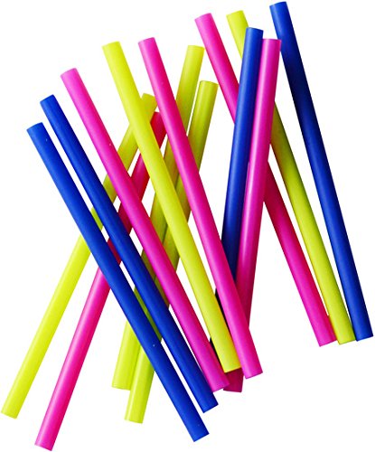 Duni Cocktail-Strohhalme Colorix, 15 cm lang, fuchsia/kiwi/blau (50 Stück)