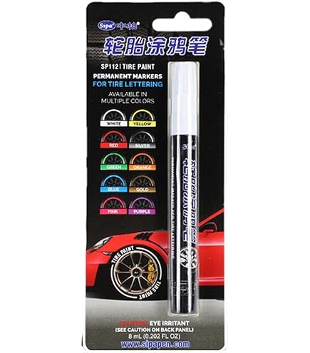 HT-921W 5 Pezzi Di Gesso Pennarello Per Pneumatici (Bianco - Foto 6