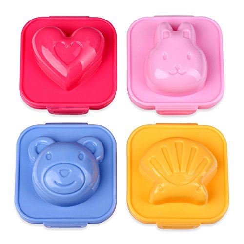 4er Pack Eierformer Eierkocher Eier Kocher Former 4 verschiedene Formen Kunststoff - 4