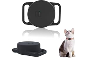 COUNLISHA Silikon-Halterung, kompatibel mit Tracki-GPS-Tracker, Gummi-Zubehör, kratzfest, sichere stabile Hülle mit Gurt für Hunde, Haustiere, Katzen, Halsband (schwarz)