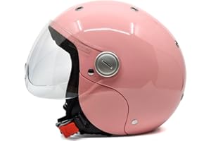 BHR Casco de moto Demi-Jet para niños 816 BABY | Homologado por la ECE | Casco de scooter para niños con visera resistente a los arañazos y liberación micrométrica