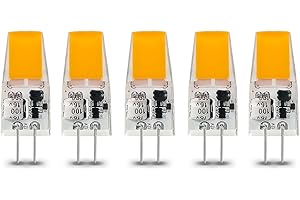 ShuoHui 5 x żarówka LED G4 3 W COB, zastępuje żarówki halogenowe 30 W, 300 lm, ciepła biel, 2900 K, 12 V AC/DC, bez migotania, bez ściemniania, żarówka LED G4