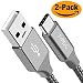 Produktbild USB C Kabel [2 Stück 2M], BrexLink Nylon USB Type C Ladekabel für Samsung Galaxy Fold S10 S9 S8 Plus/Note 9 8, LG G6 V30, Huawei P9/P10/Mate9 10, Sony Xperia XZ, HTC U11, Lumia 950 XL(Greu)