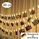 ❤️ DEKORATION - Die Lichterkette ist ideal um Familienfotos, Fotos von/mit Freunden oder anderen Kunstwerken einen besonderen Charakter zu verleihen. Kann aber auch ohne Bilder als wunderschöne Dekoration genutzt werden