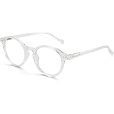 ZENOTTIC Blue Light Blocking Reading Glasses Anti Glare Lenses Retro Lightweight Round Frame Glasses for Men Women Magnificat