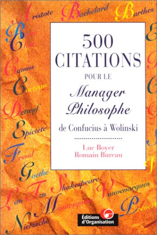 couverture de : 500 citations pour le manager philosophe