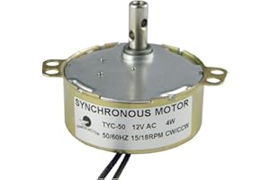 CHANCS Moteur Synchrone TYC-50 AC 12V La Vitesse 15-18r/min CW/CCW 4W Moteur d'arbre de Noël