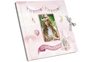 A ARGUVAL EDITORIAL Libro comunión niña Tienda con Portada Personalizable con tu Foto| Medidas Libro 29 x 27 cm, tamaño Foto 10 x 15 cm| Arguval