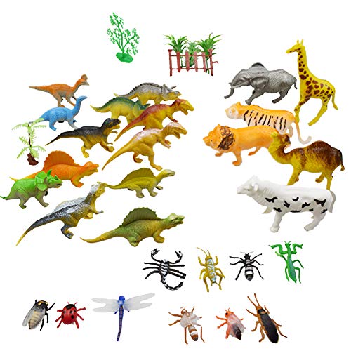 SMUER 31PCS Modello Giocattolo Animale Set Perfetti per Giocare O per Regalo per Feste di Bambini Halloween Favori di Partito Giocattoli Educativi Scolastici