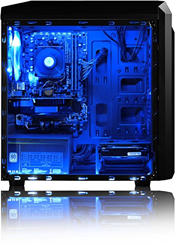 VIBOX Killstreak GS730-13 Gaming PC – 4,2GHz Intel i7 Quad Core CPU, GT 730 GPU, preiswerte, Familien, Desktop Gamer Computer mit Spielgutschein, Blau Innenbeleuchtung, lebenslange Garantie* (3,6GHz (4,2GHz Turbo) Superschneller Intel i7 7700 Kabylake Quad 4-Core Prozessor CPU, Nvidia GeForce GT 730 2GB Grafikkarte GPU, 16GB DDR4 2133MHz RAM, 1TB (1000GB) SATA III HDD 7200rpm Festplatte, 400W 85+ Netzteil, CIT F3 Blau Gaming Geh§use, Intel B250 LGA1151 Mainboard, Ohne Windows Betriebssystem) - 4