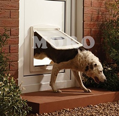 ZOIC-Large-Size-1692X1417-Inches2-Way-Lockable-Locking-Pet-Dog-Doggie-Cat-Safe-Security-Brushy-Flap-Door-Gate-For-Wall-or-Wooden-Door