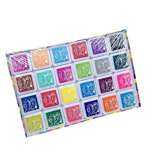 SUNSET- 24 Farben Stempelkissen Set, Fingerabdruck ,Scrapbook, Malerei, Stamp Pad Fingerdruck für Scrapbook, Malerei Hochzeit Kinder Geburtstags-Gastgeschenke