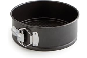 Quid Sweet Grey Molde Redondo Desmontable Acero Pintado, Negro, 17cm