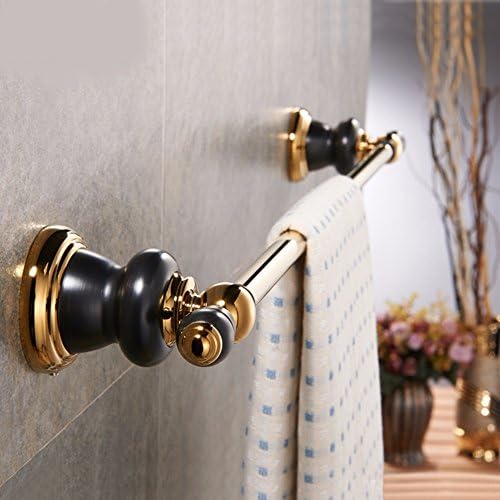 LVLIDAN Towel Rack Hanger Holder Rail Single pole All copper European style Bathroom Towel Bar golden