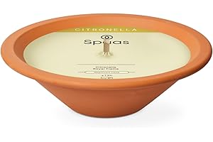 SPAAS Bougie jardin citronnelle Royal flame en pot terre cuite, ± 13 heures - jaune