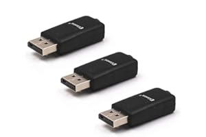 EVanlak DispalyPort Headless Ghostclassic Style Display emulator for PC 4K DP Dummy Plug fit Headless 1080@60Hz- 3840x2160@17Hz 3Pack..