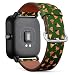 Produktbild Kompatibel mit für Huami Amazfit Bip - Leder-Armband Uhrenarmband Ersatzarmbänder mit Schnellverschluss (Pizzascheibe Tomate)