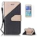 Produktbild CaseHome Samsung Galaxy J5 2016/J510FN PU-Leder Etui (mit Frei HD Schirm-Schutz) Stilvoll Elegant Muster Gedruckt Entwurf Stoßfest Rutschfest Schutz Brieftasche Fall Abdeckung Schale Haut Stoßstange Magnetischer Flip Stand-Funktion mit Handschlaufe und Kreditkarten-Steckplätze Passen für Samsung Galaxy J5 2016/J510FN-Schwarz und Gold