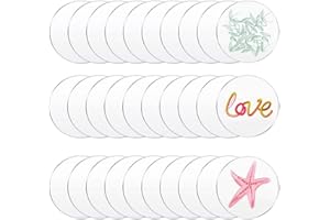 NICAVKIT 30 Stücke Klare Acrylplatten Plexiglasscheibe, 10 cm Runde Acryl-scheibe Transparente, 2mm dicke Klare Runde Acryl Rohlinge für DIY Bildrahmen Gemälde DIY Handwerk Scrapbooking Display