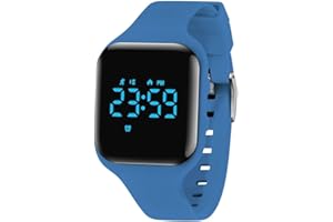 aswan watch Orologio Digitale Bambina Bambino con Contapassi,Calorie e Distanza senza App,Sveglia, Cronometro, Data, Luce-Orologio da polso Ragazza Ragazzo con Cinturino in Silicone