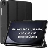 UnDePlus Samsung Galaxy Tab A11 8.7in&ccedil; ile uyumlu Kılıf PU Deri Smart Standlı Case Uyku Modlu X133 X135 X135F
