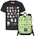 Produktbild Minecraft Steve Overworld Sprites Backpack and Sprites T-Shirt Gift Set Bundle