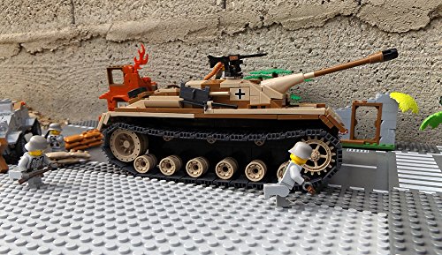 Modbrix 2465 – ✠ Bausteine Jagd Panzer STURMGESCHÜTZ III AUSF. G Panzer inkl. custom Wehrmacht Soldaten aus original Lego© Teilen ✠ - 3