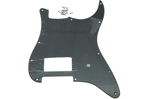 KAISH plektrumskydd med repskydd med 11 skruvhål i samma stil som ST/Strat, ett hål för Humbucker, passar Delonge Stratocaste