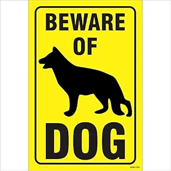 PRINTELLIGENT Sign Board Beware Of Dog (Theme - 37)