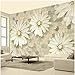Produktbild Xbwy Fototapeten Europäischen Stil 3D Goldene Schmuck Blume Mosaik Steinmuster Tapete Wohnzimmer-250X175Cm