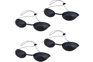 Mount Kumgang 4 Stück Solarium Brille, Schutzbrille Solariumbrille Sonnenschutz Brille für Sonnenbank Beauty Patienten Sonnenbrille(Schwarz)