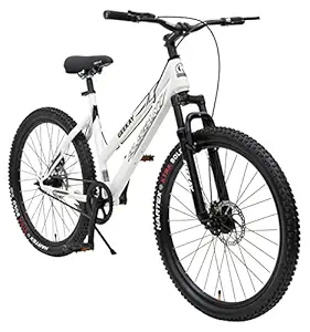 Geekay Elegant 26T Single Speed Steel Frame 18 inches Dual disc Brake WithoutGear Mountain bike/Bicycle for Unisex Adults Ideal Height 5Ft- 7inch Age 13Year& Above(92% Assembled Rest Easy Self-Assembly)