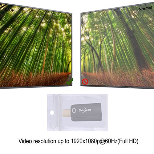 1080P Mini DP zu HDMI Konverter, Mini DisplayPort (Thunderbolt) zu HDMI Adapter für Laptop mit Mini DP Port – Schwarz - 7