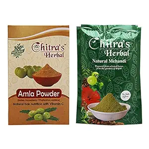 Chitras Herbal Mehendi Powder- 150 Gm, Amla Powder-100GM