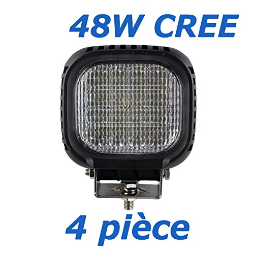 BRIGHTUM 4 X 48 W CREE LED 4.5 inch Offroad Faro da lavoro bianco 12 V 24 V rotonda riflettore worklight faro luce del lavoro SUV UTV ATV lampada lavoro trattore escavatore camion auto