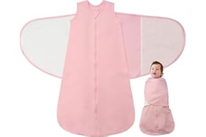 LILBESTIE Baby Sleeping Swaddle Bag 1.0 Tog 3-in-1 Adjustable Silent Hook Baby Swaddle Blanket Wrap for Newborn 0-12 Months