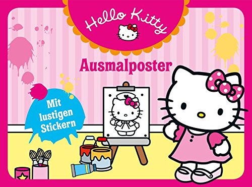 Preisvergleich Produktbild Hello Kitty: Ausmalposter: Mit lustigen Stickern