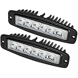 Led Work Light 18W,Eyourlife Driving Lights 18w LED Work Light Off Road Led Lights Bar Fog Driving Bar Lamp 2PC (18W FLOOD)