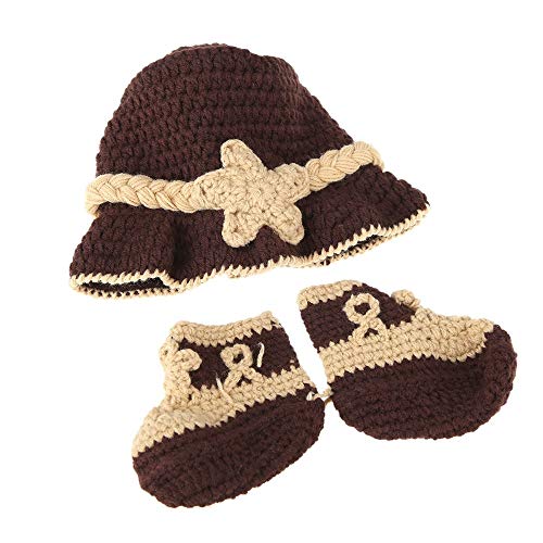 Preisvergleich Produktbild Renaisi Baby Lieferungen Baby Strickmütze Und Schuhe Baby Fotografie Stricken Häkeln Handgemachte Mütze Cap Cute Newborn Handmade Crochet Kleidung Kleidung