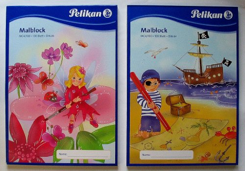 Preisvergleich Produktbild Pelikan Malblock 100 Blatt MC4 / 100 Pirat Elfe