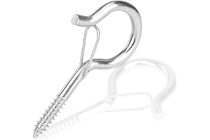 MOGADEE® 4 Stück Schraubhaken M8, Haken zum Schrauben, Deckenhaken Schwerlast mit Schrauben, Schraubhaken mit Sicherung,für Hängematten, Markisen, Hängesessel, Schaukelstühle, Festkabel, Blumenampel