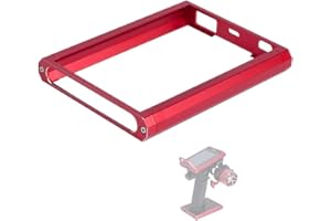 YSKMLOLP RC Transmitter Upper Lower bracket,Metal Protector Frame,Transmitter Protector Battery Base Armor for Flysky Noble Lite NB4/NB4 PRO Remote Control Upgrade Parts (Lower bracket Red)