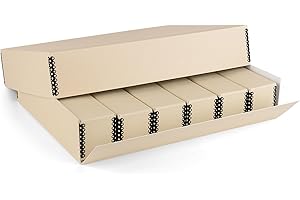 Golden State Art, File Slide Storage Box, Acid Free Metal Edge Organizer with 6 Interior File Sleeves, Holds up to 840 Films, to Store