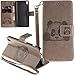 Produktbild Neu ISENPENK Sony Xperia XA Hülle Leder [Grau] bookstyle Wallet Magnet,Tiere Muster 3D Panda Sony Xperia XA Tasche Flip Case Handyhülle Lederhülle 3-in-1 Bookstyle Geldbörse Tasche,Ständer Standfunktion Schutzhülle Tasche Credit Card Slots